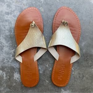 Mad Love gold thong sandals